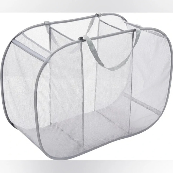 Whitmor Pop and Fold Laundry  Sorter, Paloma Gray - Picture 1 of 9